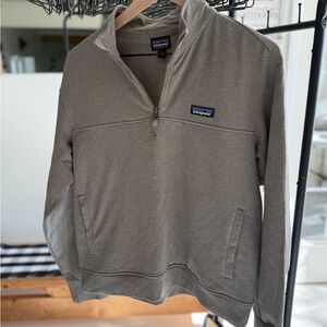 Patagonia Women's Sage Green Gray Organic Cotton Quarter-Zip